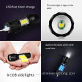Portable Rechargeable Super Bright Mini LED COB Torch
